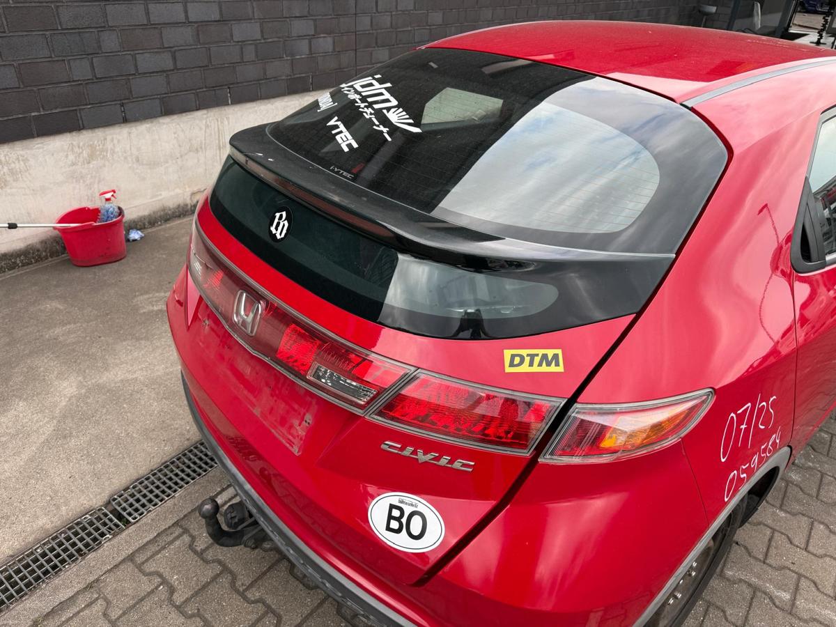 Honda Civic FK2 VIII original Heckklappe mit Scheibe R81 Milano Red Rohbau BJ08